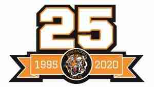 Tigers 25th anniversary year logo