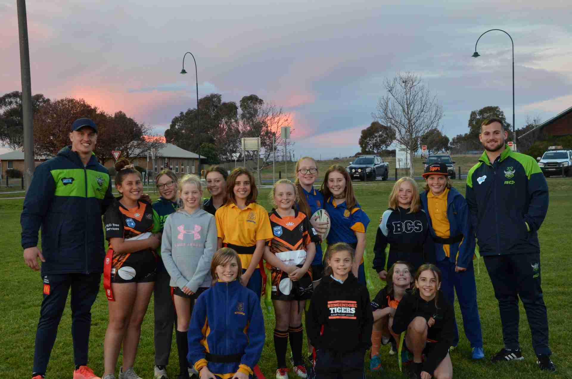 Read more about the article Juniors: Thanks Canberra Raiders players Jack & Darby for visiting!