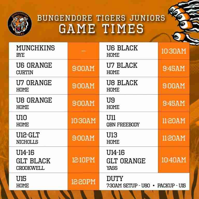 Read more about the article Juniors: Round 2 game times
