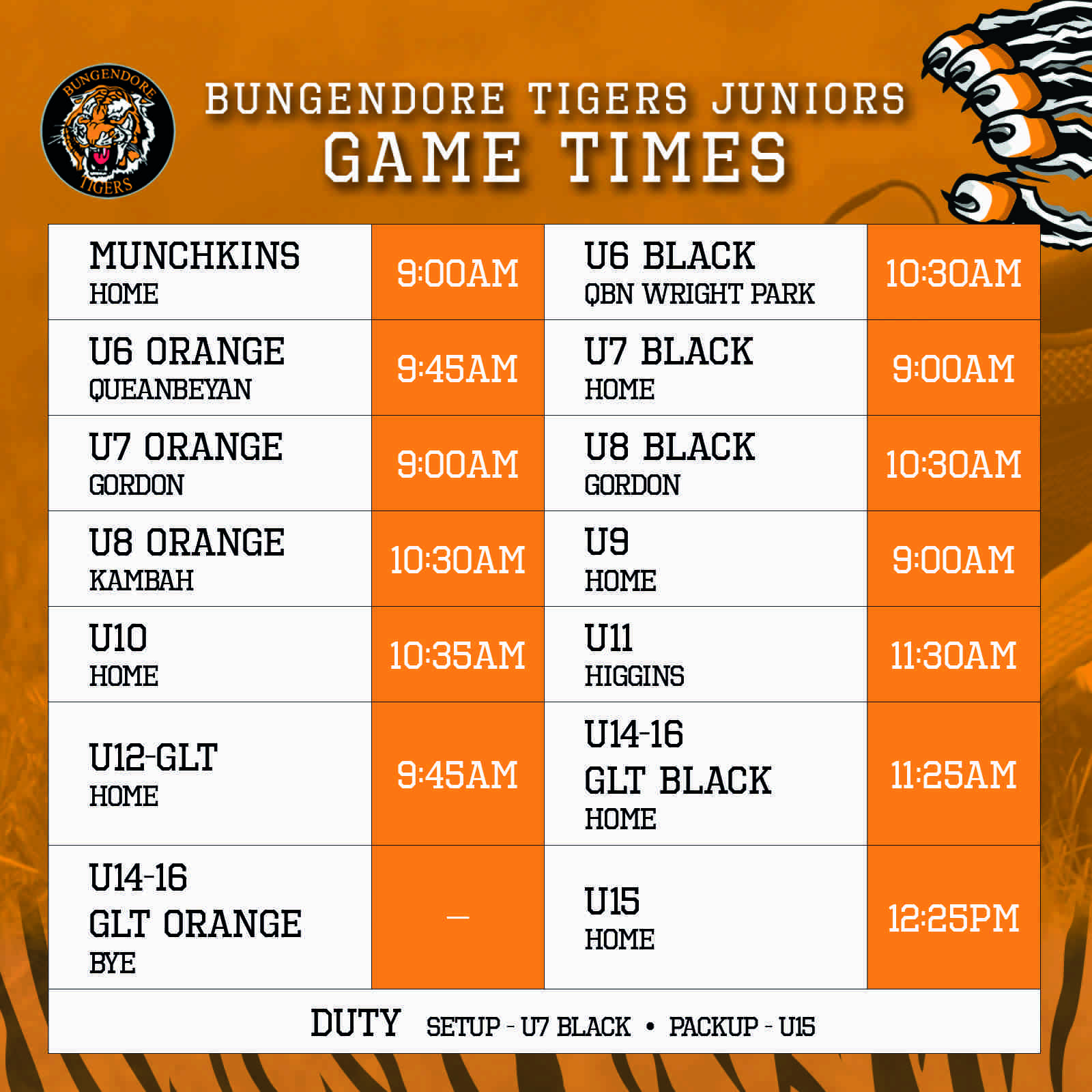 Read more about the article Juniors: Round 8 game times