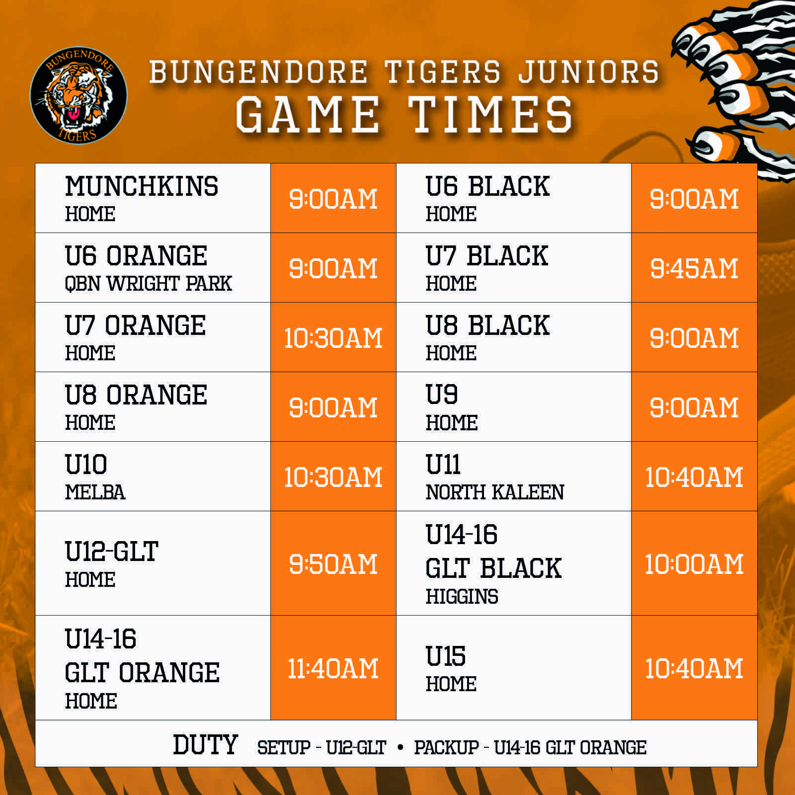 Read more about the article Juniors: Round 10 game times