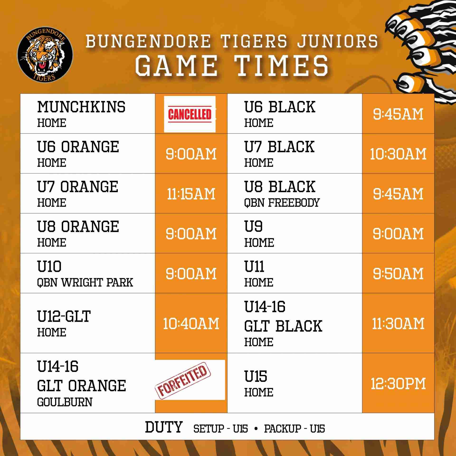 Read more about the article Juniors: Round 11 Game Times