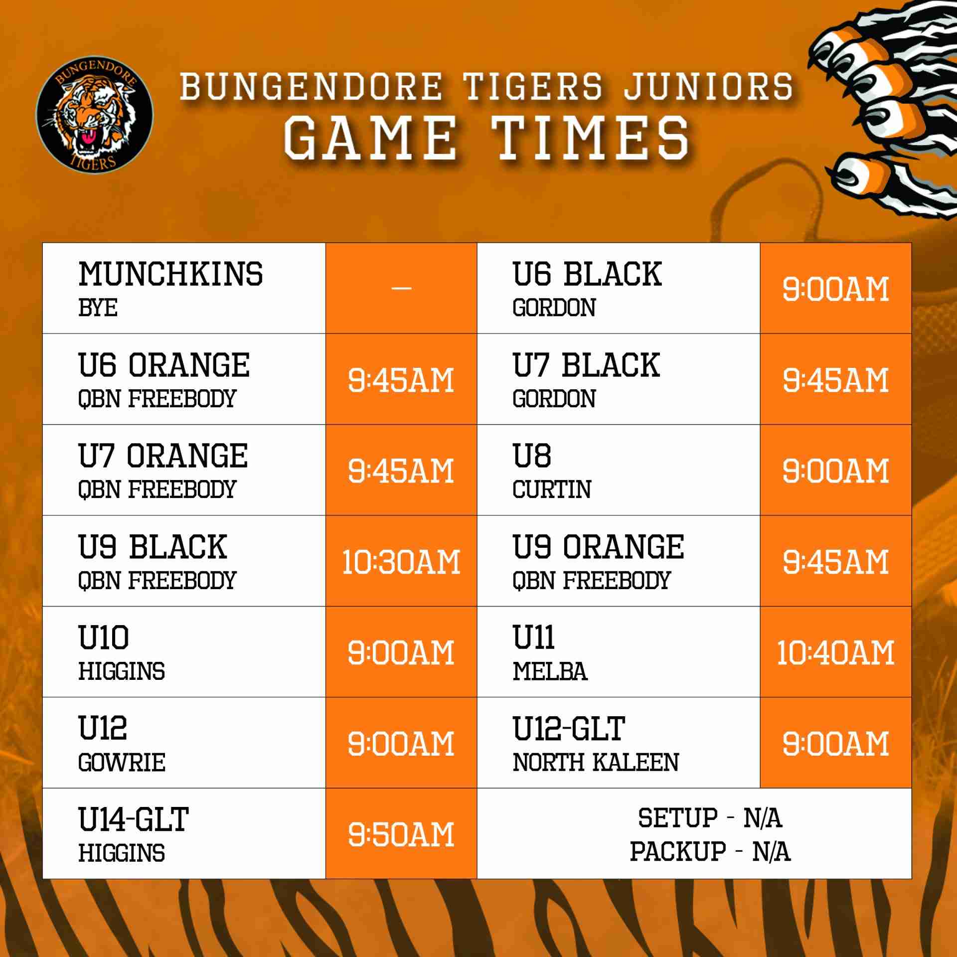 Read more about the article Juniors: Round 2 game times