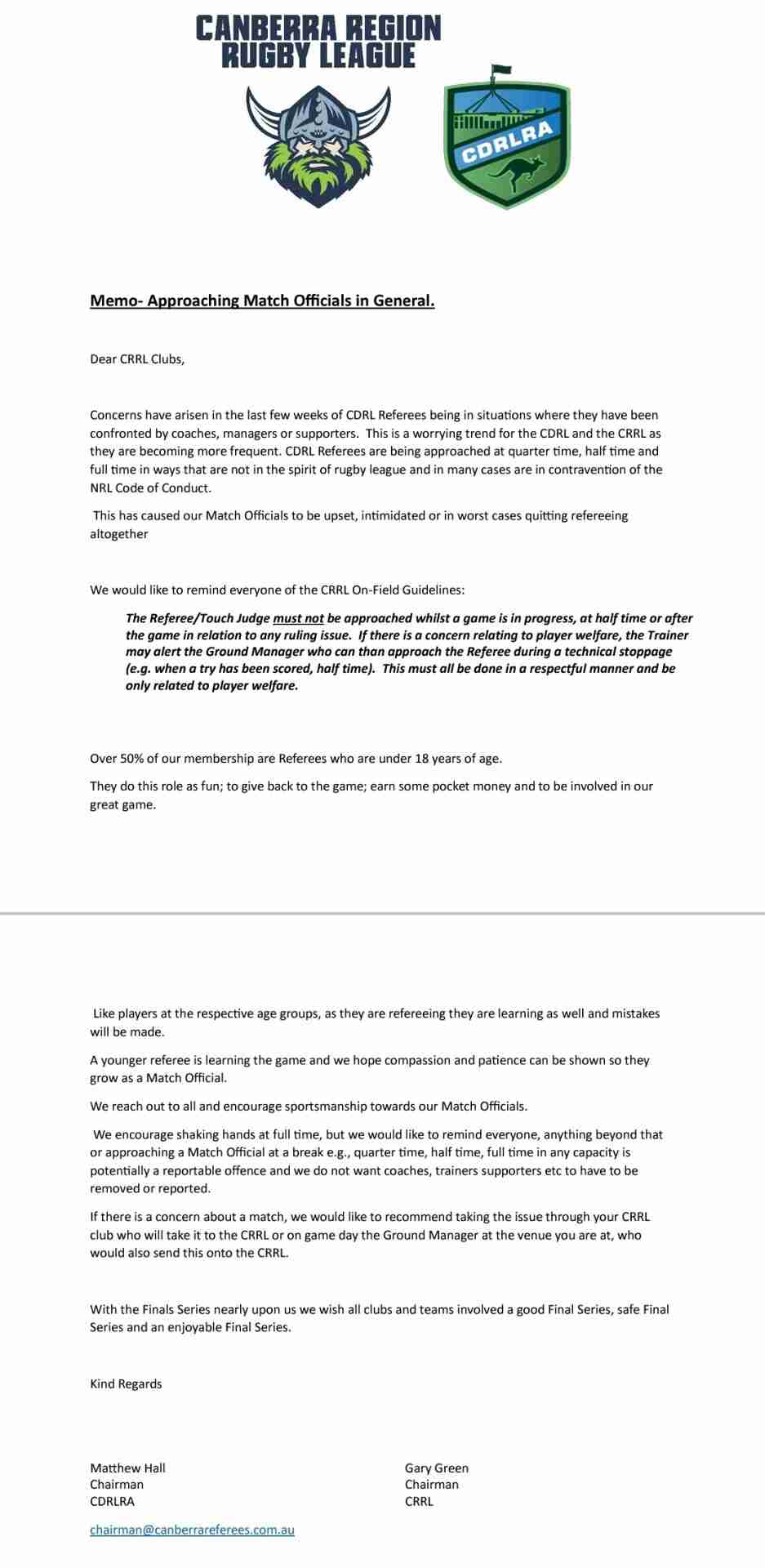 Read more about the article Juniors: Some important reminders from CRRL and CDRLA