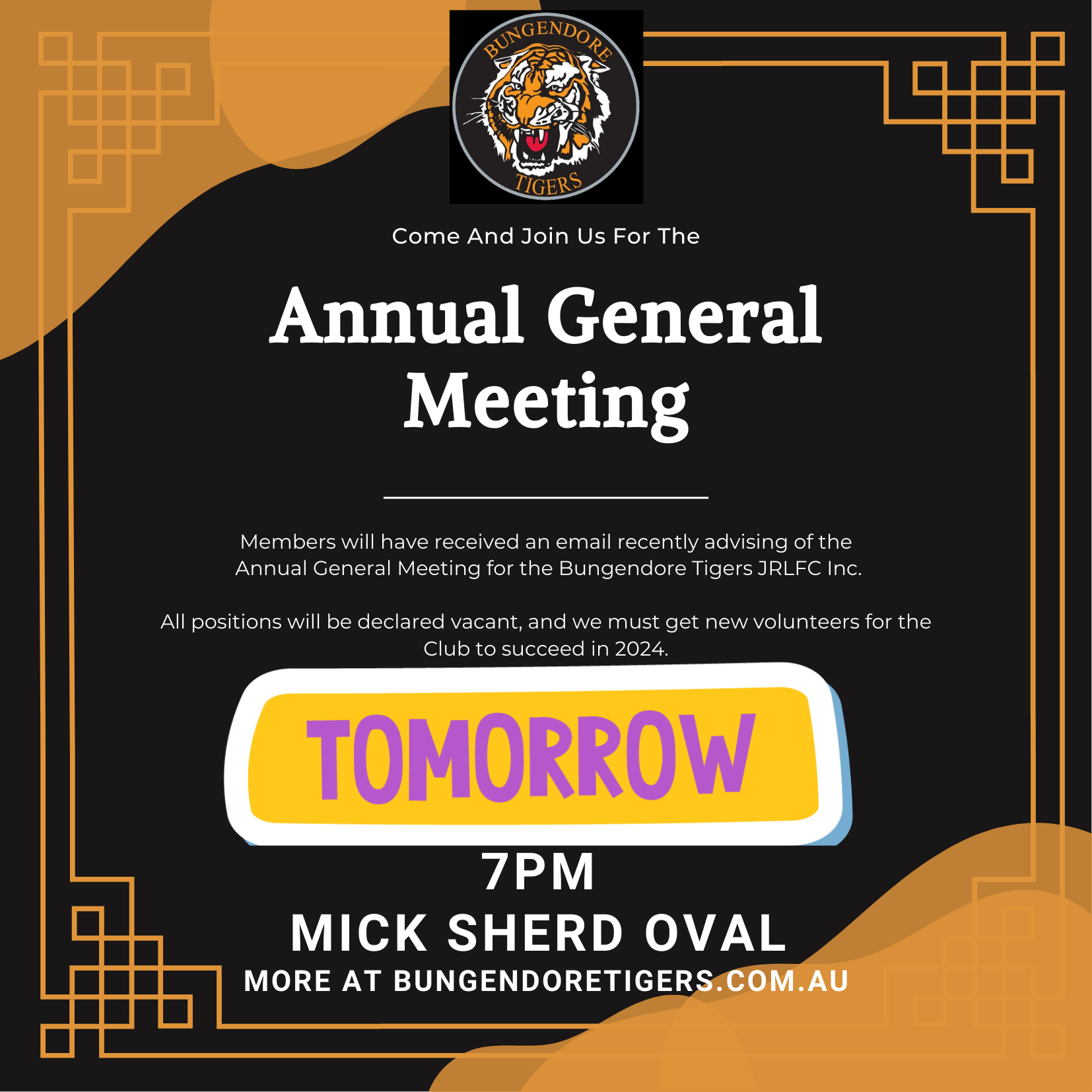 Read more about the article Juniors: AGM tomorrow night