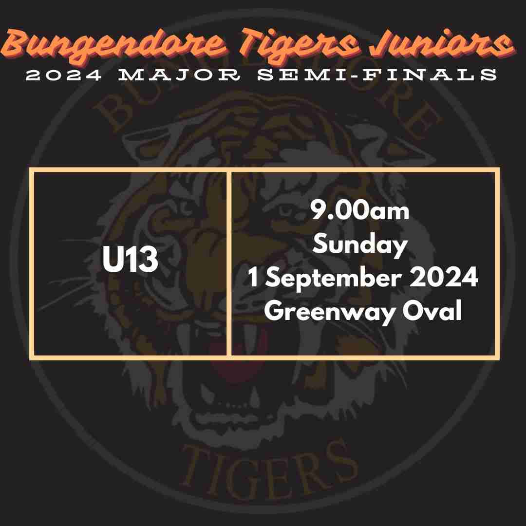 Read more about the article Juniors: U13s major semi-final tomorrow
